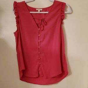 V Neck Pink Mine Anthropologie Sleeveless V Neckline Feminine NWOT